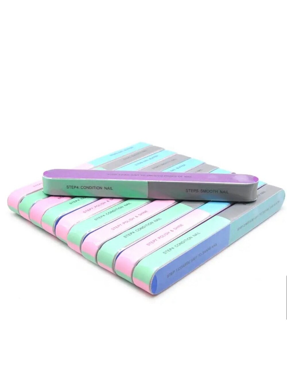New - 2 pcs Professional Multi-Function Nail File and Buffer Block with Sandpape